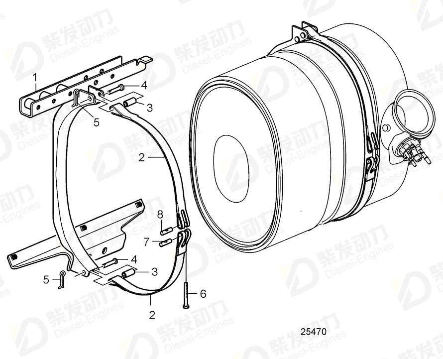 volvo penta Stub 21074449 Drawing volvo penta Stub 21074449 Drawing